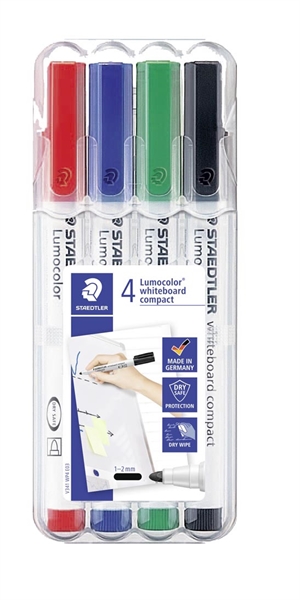 Staedtler WB Marker Lumocolor Compact assortiment (4)